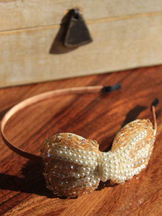 BOW PEARL HAIRBAND